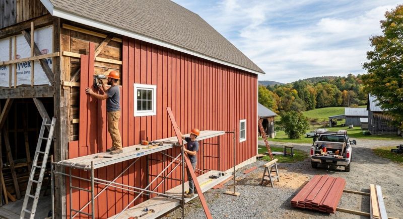 Barn Siding Installation in Milton, VT