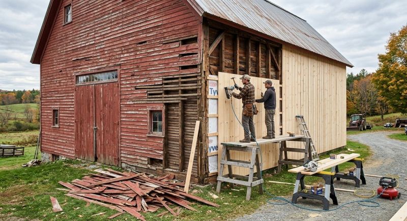 Barn Siding Replacement in Enosburg Falls, VT