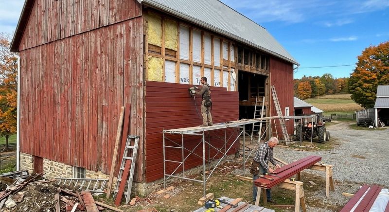 Barn Siding Replacement in Franklin County, VT