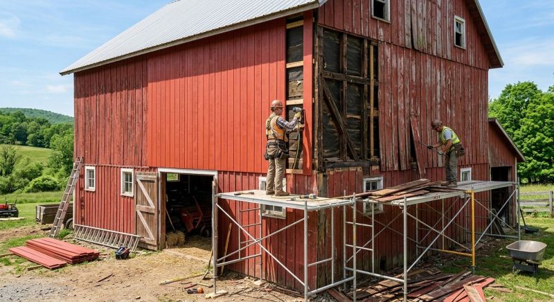 Barn Siding Replacement in Plattsburgh, NY