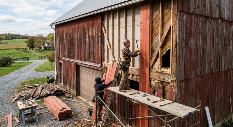 Barn Siding Replacement in Willsboro, NY