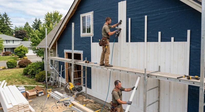 Batten Siding Installation in Huntington, VT