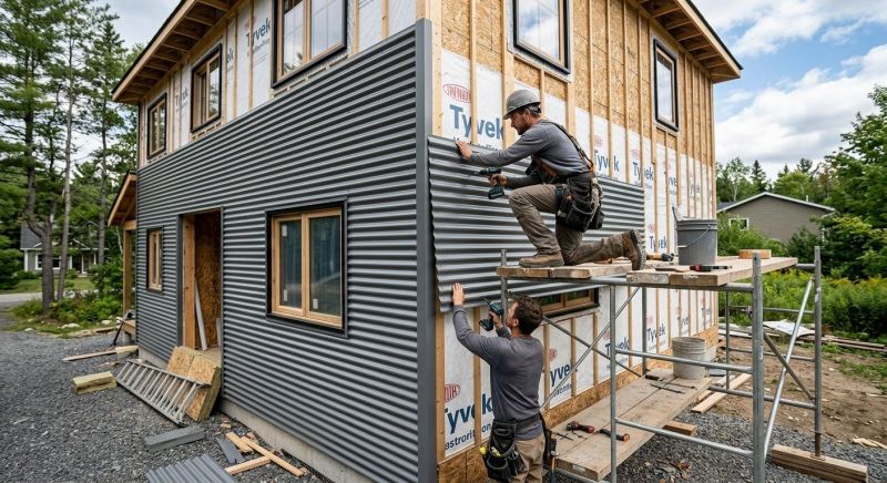 Corrugated Siding Installation in Milton, VT