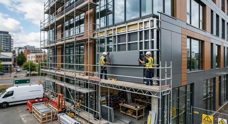 Facade Cladding Installation in Milton, VT