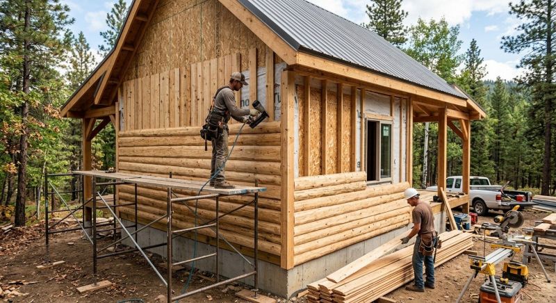Log Siding Installation in Enosburg Falls, VT