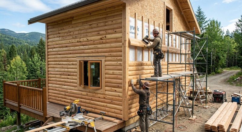 Log Siding Installation in Franklin County, VT