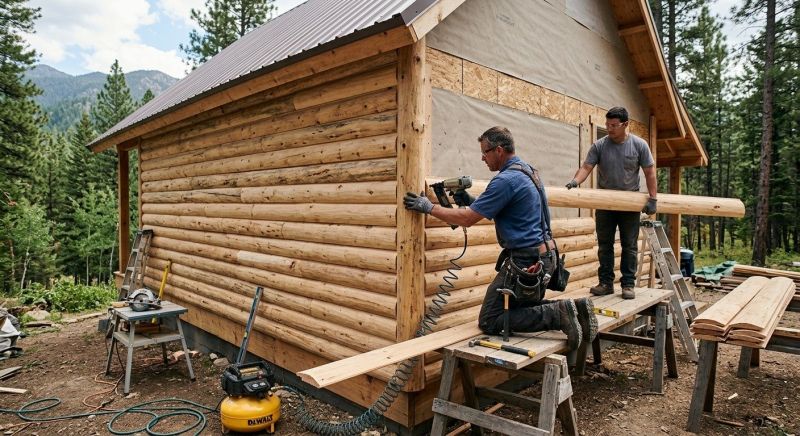 Log Siding Installation in Grand Isle, VT