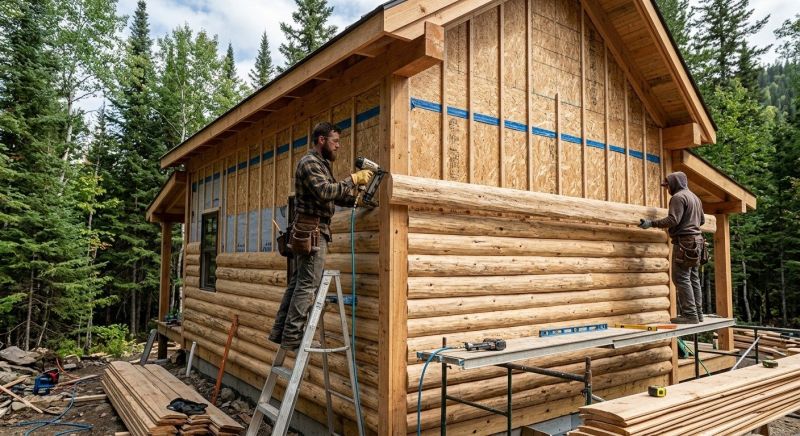 Log Siding Installation in Williston, VT