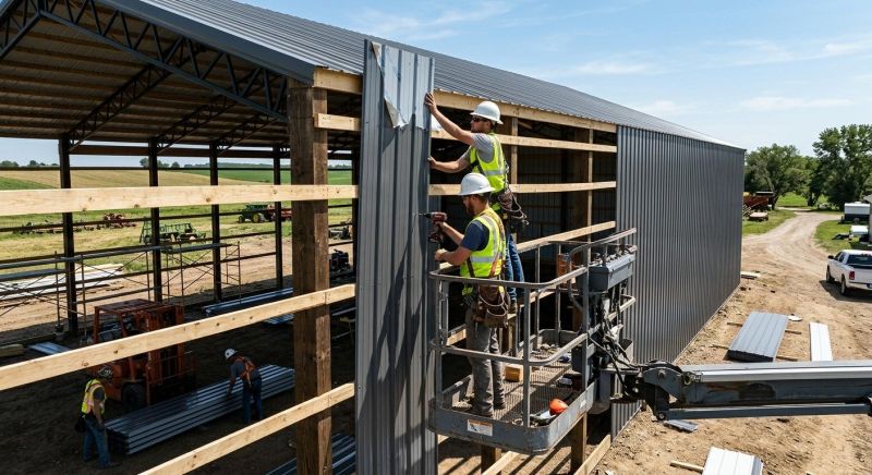 Metal Barn Siding Installation in Milton, VT
