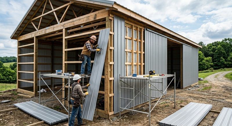 Pole Barn Siding Installation in Milton, VT