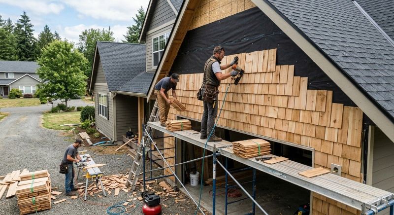 Shake Siding Installation in Milton, VT