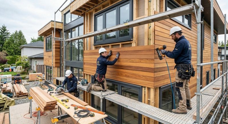Wood Cladding Installation in Colchester, VT