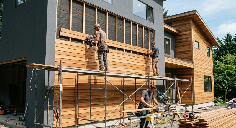 Wood Cladding Installation in Jeffersonville, VT