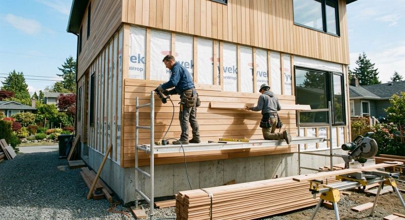 Wood Cladding Installation in Milton, VT