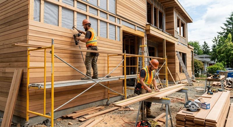 Wood Cladding Installation in South Burlington, VT