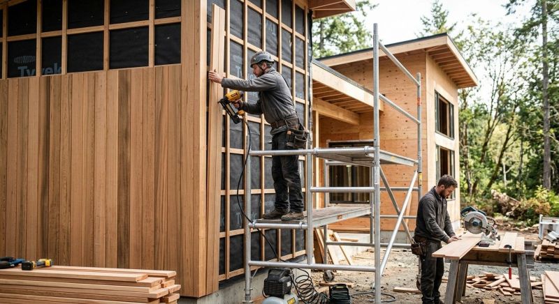 Wood Cladding Installation in South Burlington, VT