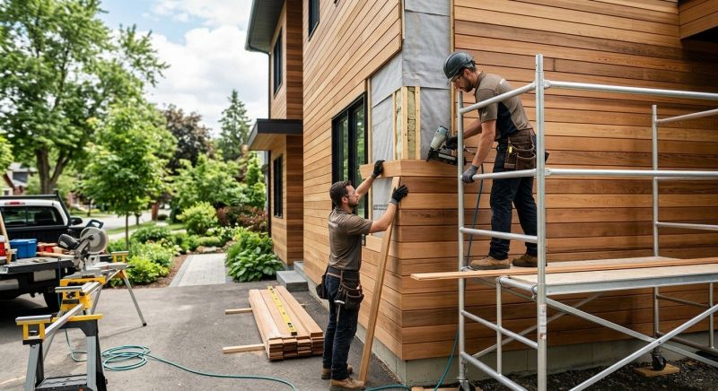 Wood Plank Siding Installation in Milton, VT